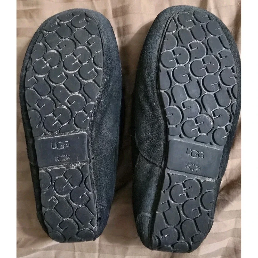UGG Black‎ Suede Ascot Loafer Slipper Unisex Kids Size 13
